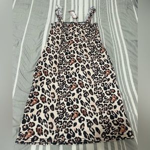 Boohoo Leopard Print Mini Dress, Size 8, NWT